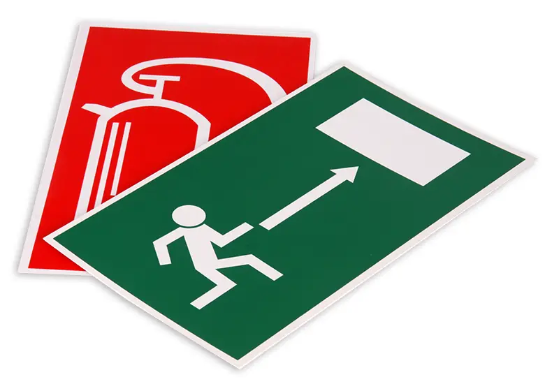Beschilderung Fluchtwege und Brandschutz